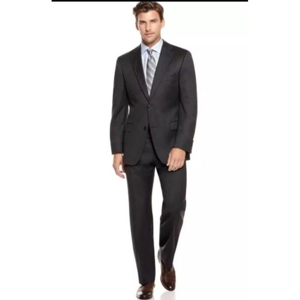 HUGO BOSS Pasolini Movie Super 100s Wool Suit Jacket Charcoal Size 44 Blazer